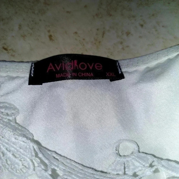Avidlove White Satin Pajama Cami Set Sexy Lingerie Silky Sleepwear Size XXL - Picture 10 of 10